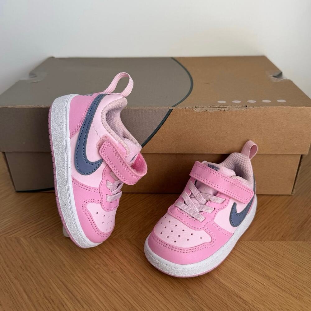 Nike Court Borough Low ‘Pink/Grey’ Toddler Sneakers- SZ 5 C